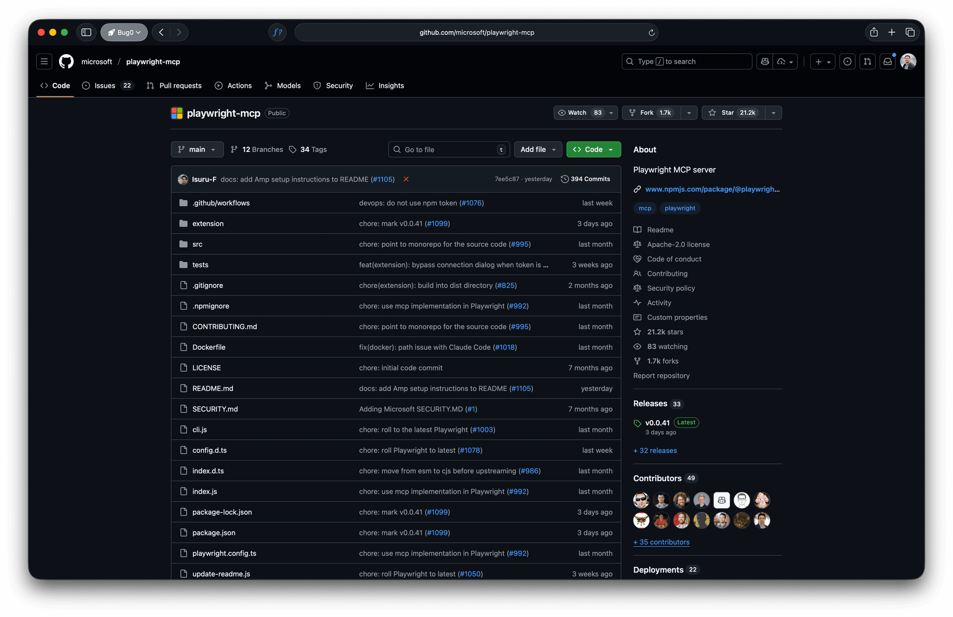 microsoft/playwright-mcp repository on Github