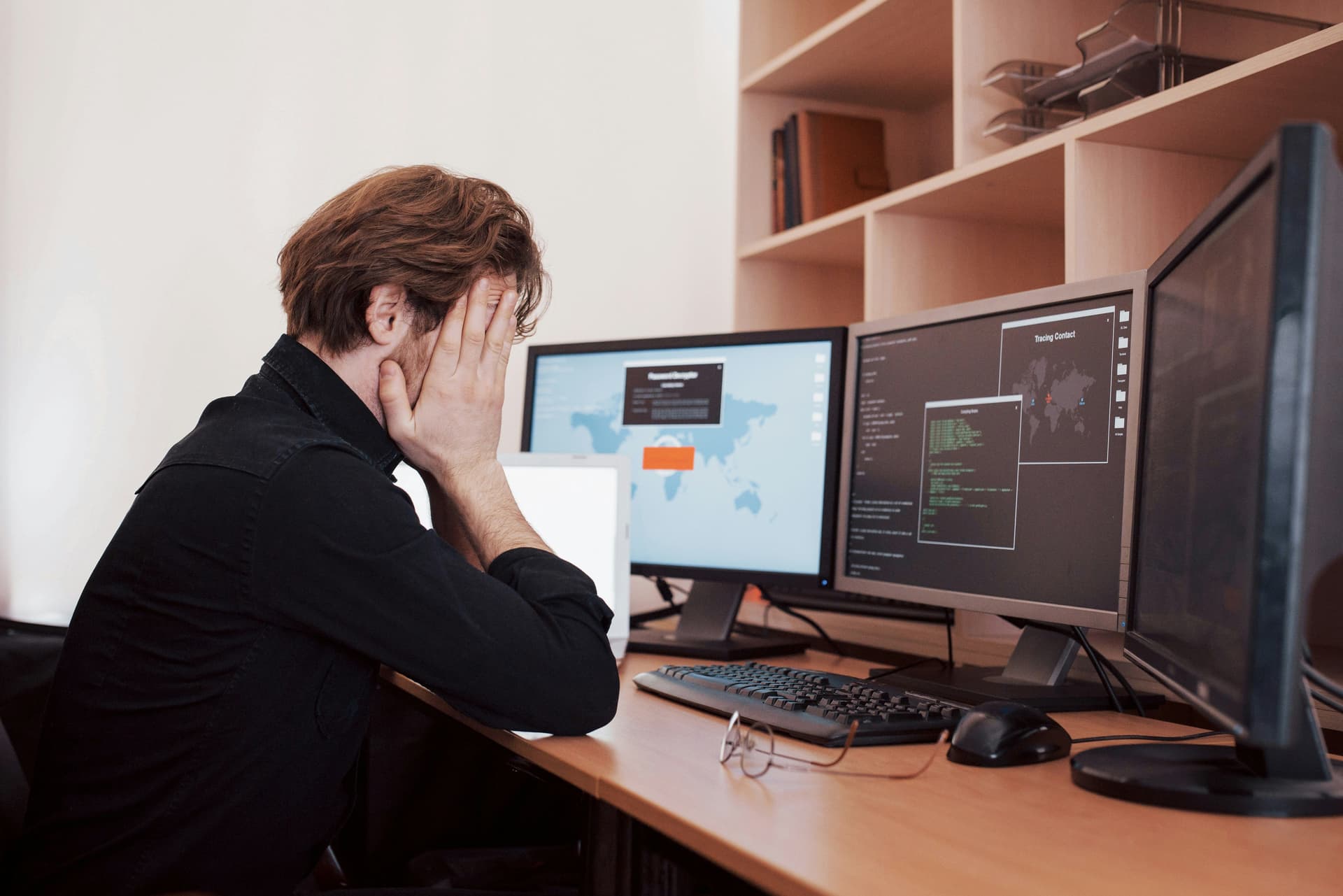 Developer working on QA tasks