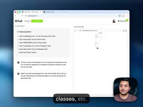 Thumbnail for Record Your Flow, Get a Playwright Script. Meet Bug0 Studio - ChatGPT for Vibe testing