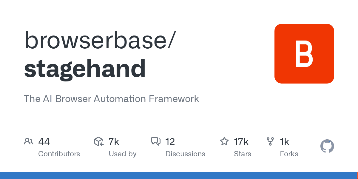 Stagehand GitHub Repository