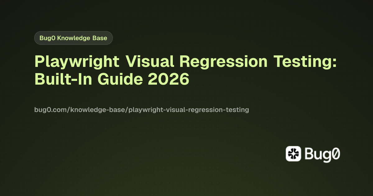 Playwright Visual Regression Testing: Built-In Guide 2026 | Bug0
